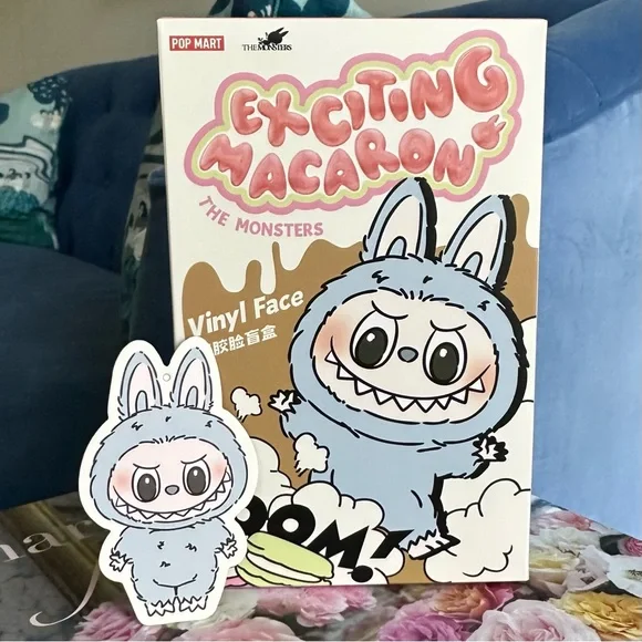 NIB Authentic Pop Mart Exciting Macaron Sea Salt Coconut Labubu Vinyl Pendant - Picture 2 of 12